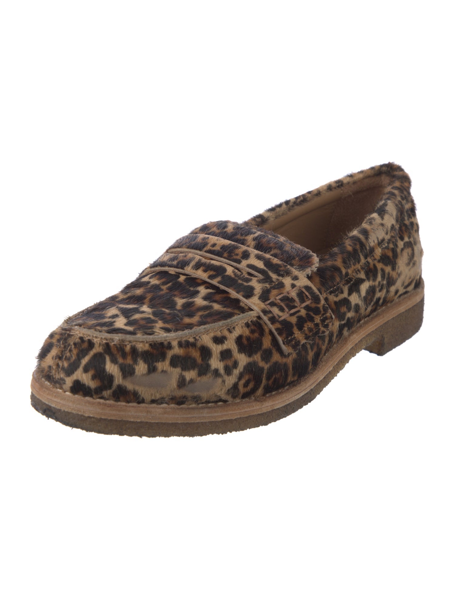 Golden Goose Ponyhair Animal Print Loafers