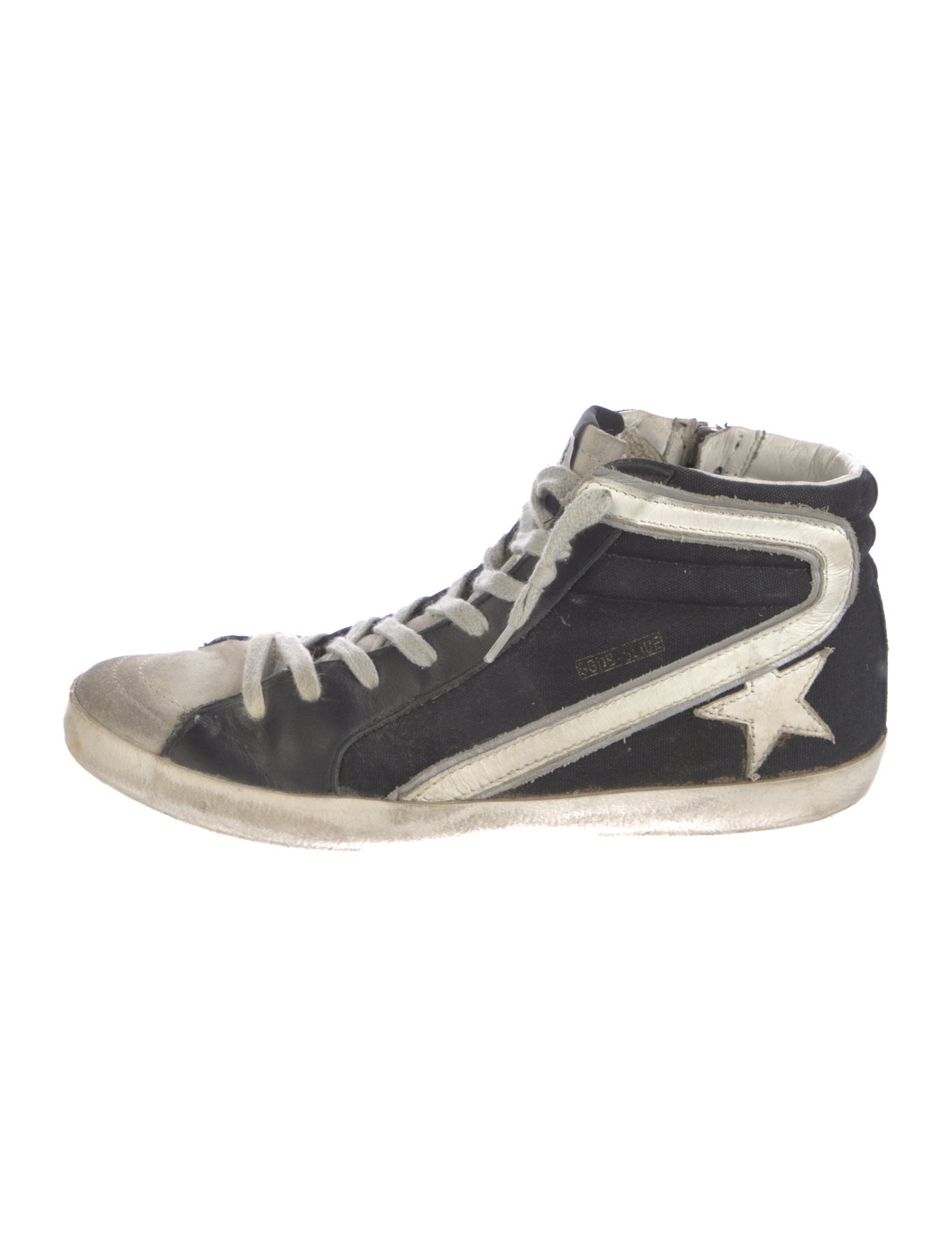 Golden Goose Suede Colorblock Pattern Sneakers