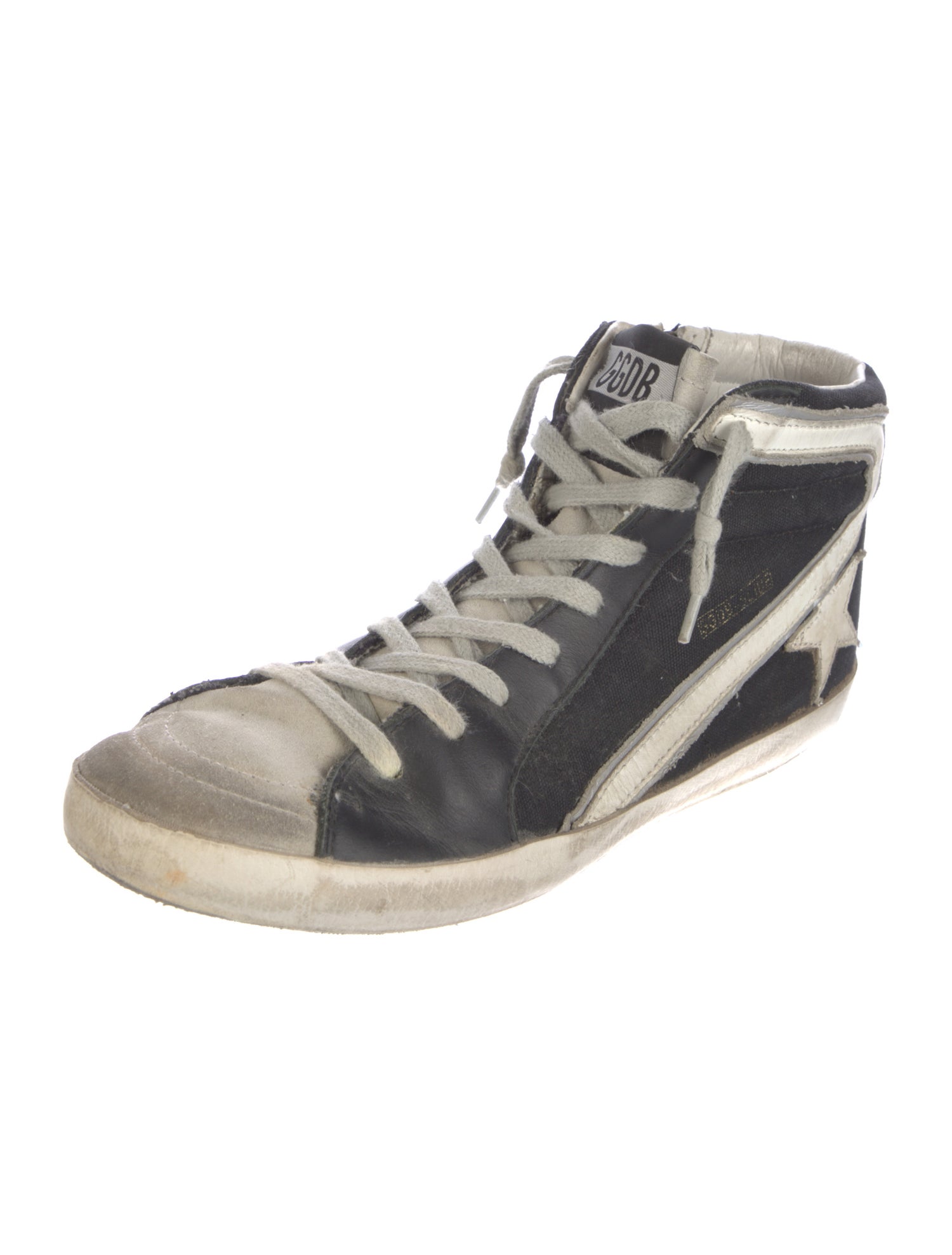 Golden Goose Suede Colorblock Pattern Sneakers
