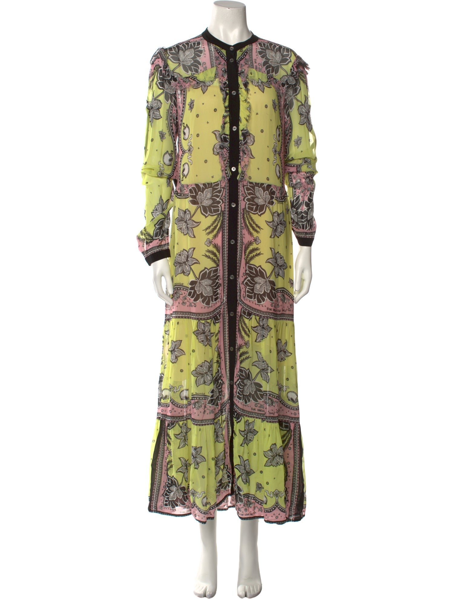 Golden Goose Floral Print Long Dress