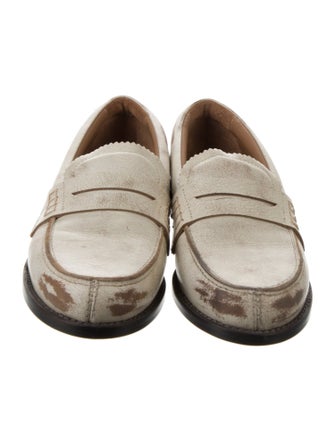 Golden Goose Leather Distressed Accents Loafers