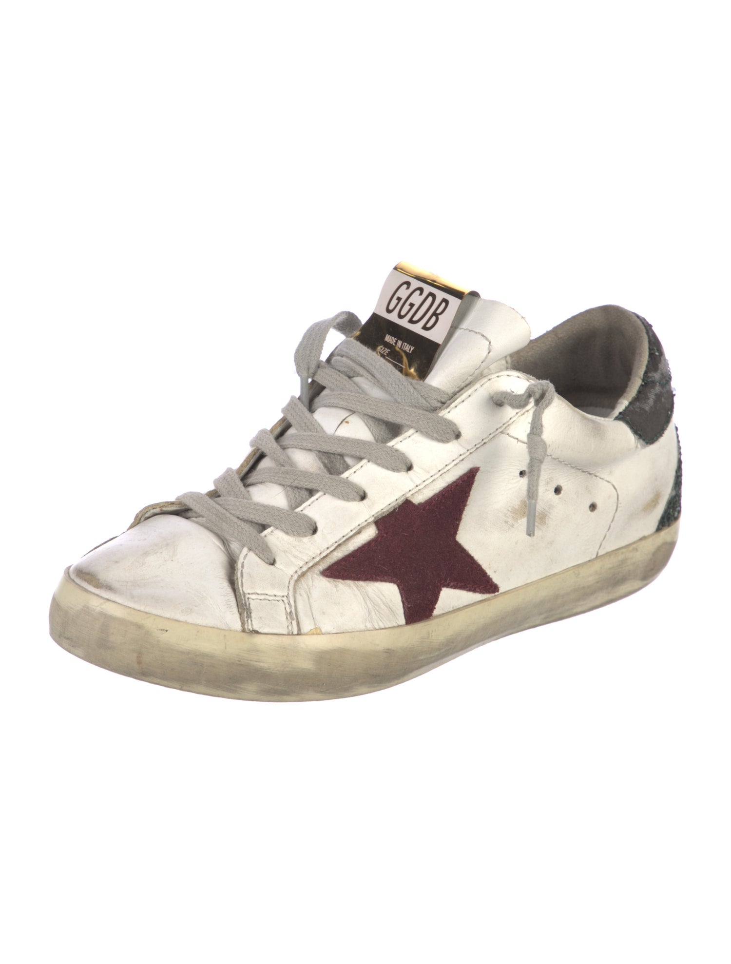 Golden Goose Leather Printed Sneakers