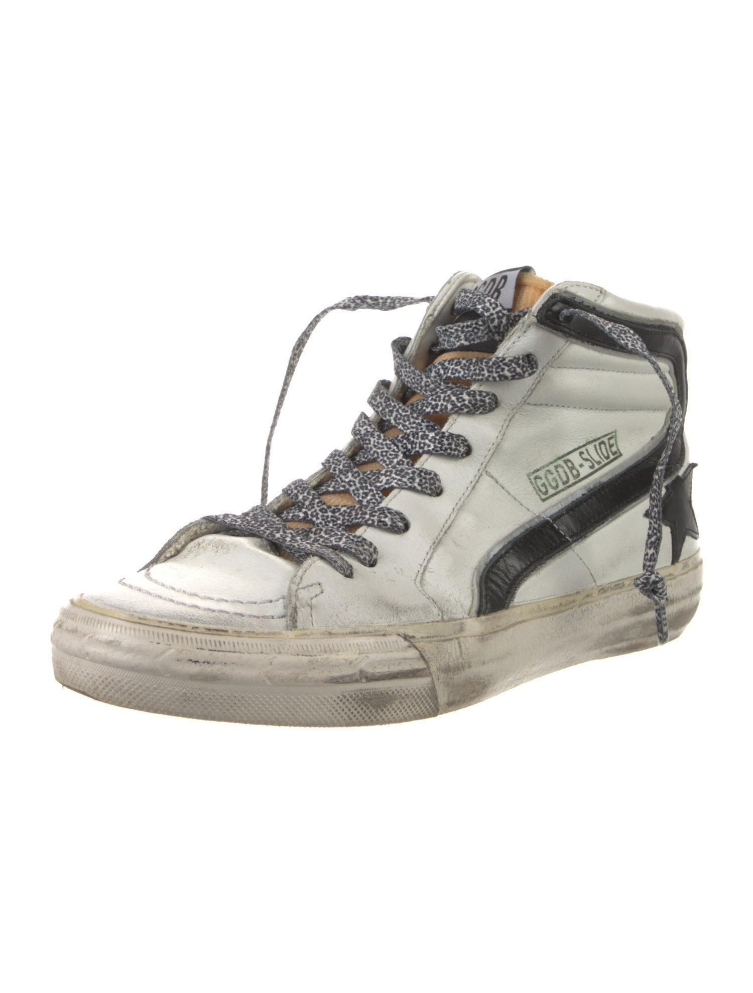 Golden Goose Leather Colorblock Pattern Sneakers
