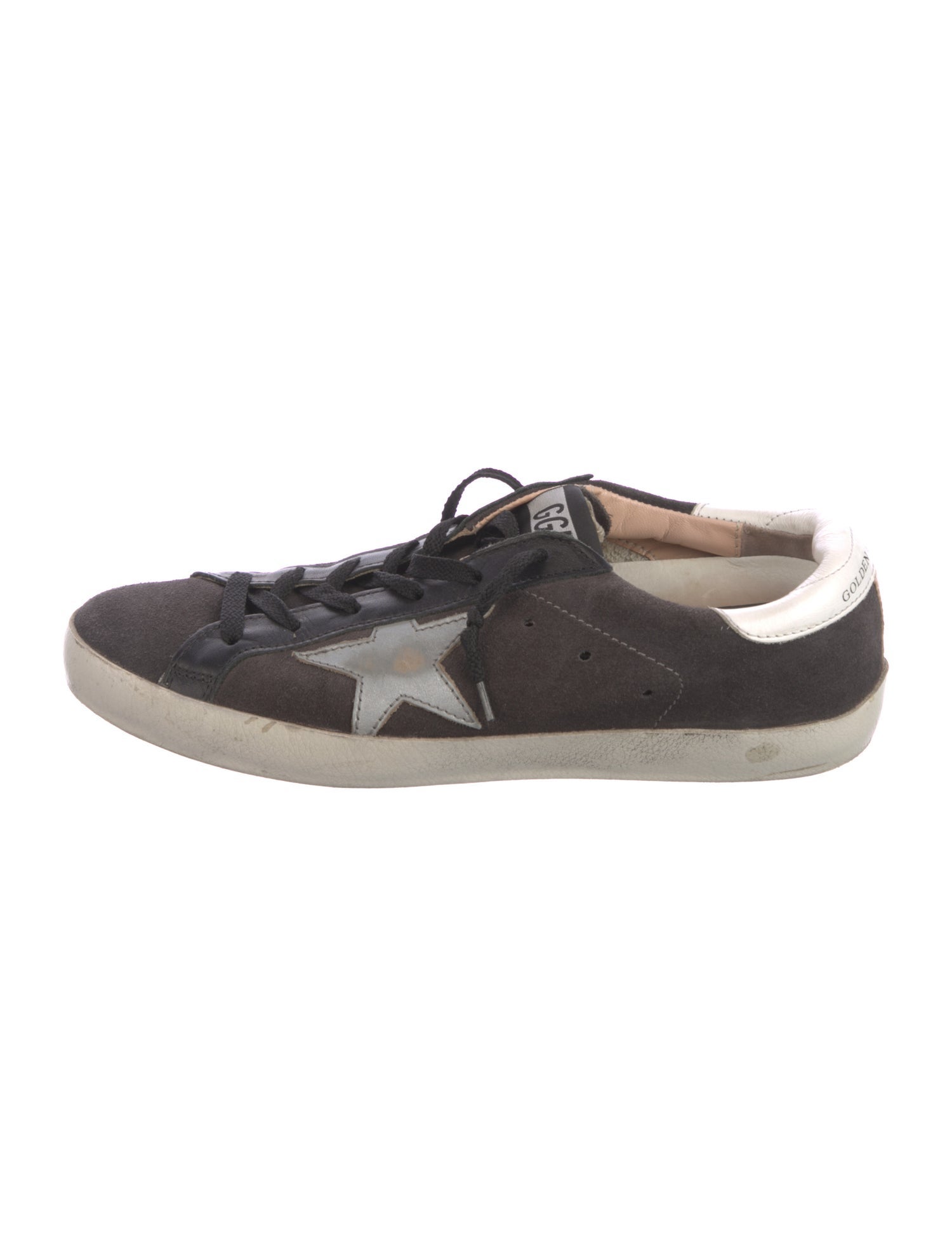 Golden Goose Suede Colorblock Pattern Sneakers