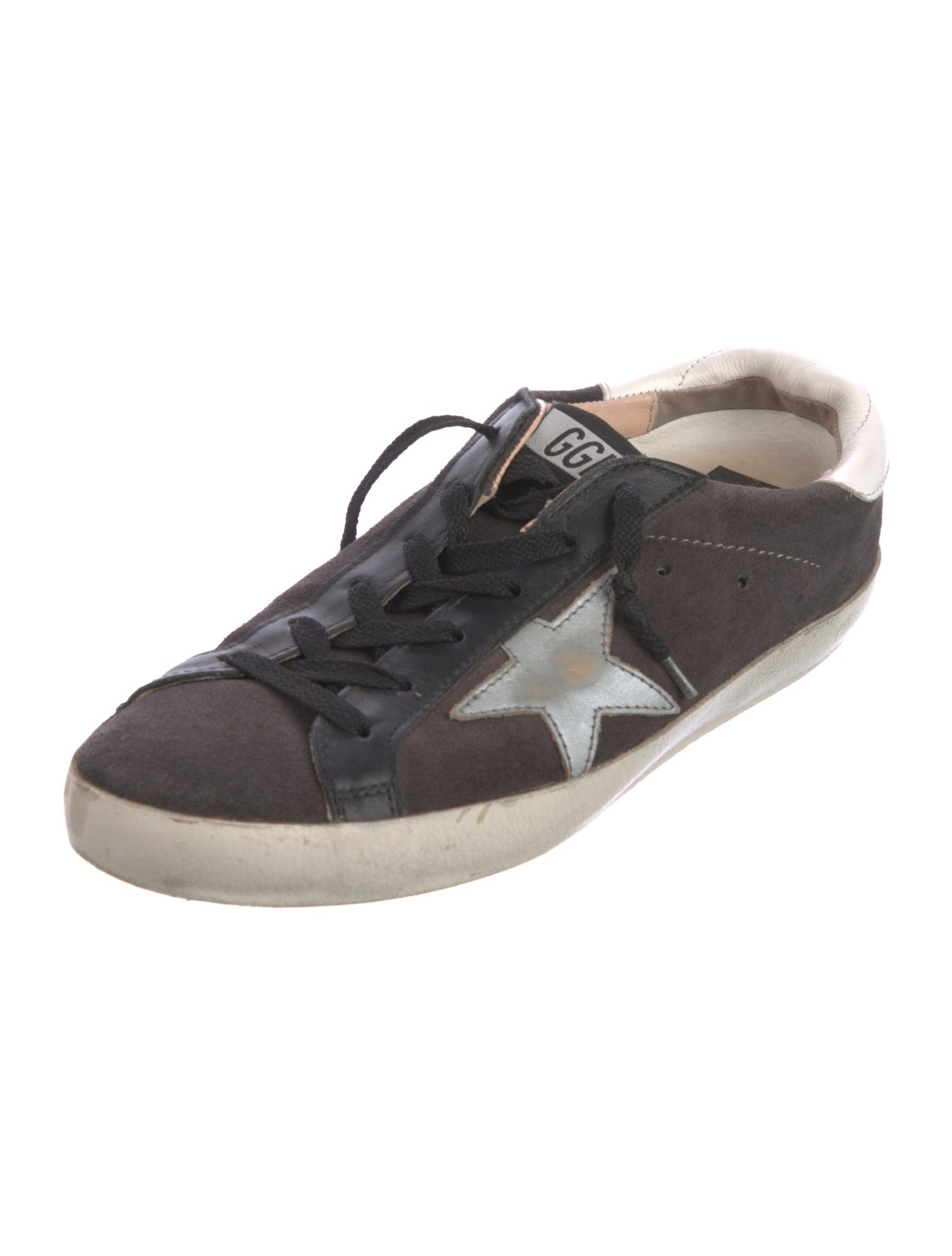 Golden Goose Suede Colorblock Pattern Sneakers