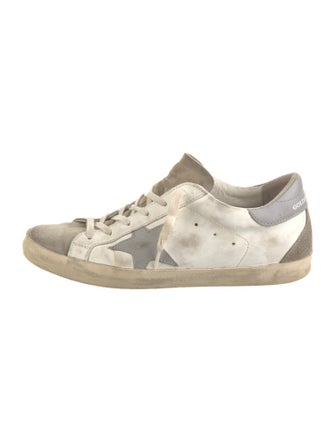 Golden Goose Leather Colorblock Pattern Sneakers
