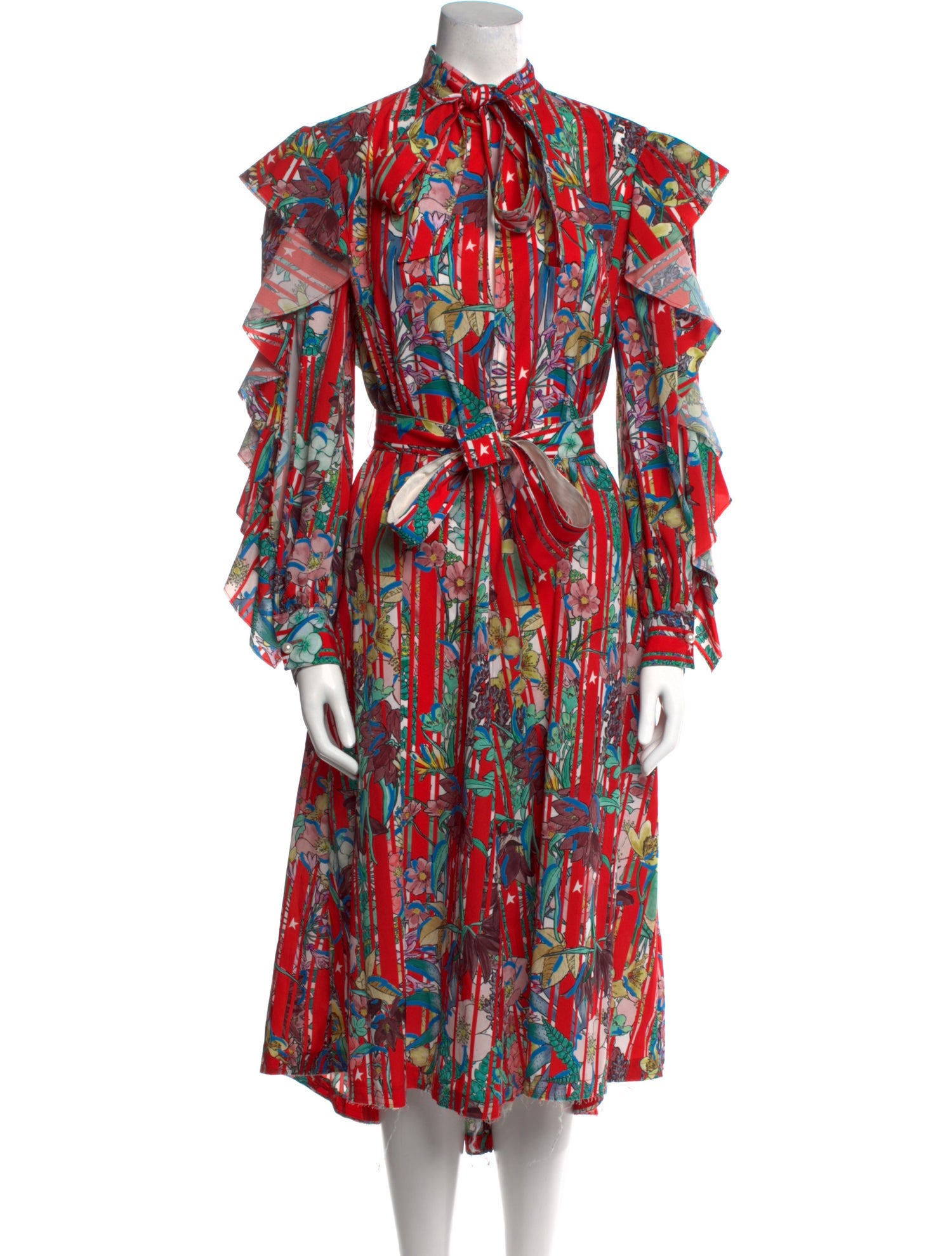 Golden Goose Floral Print Knee-Length Dress
