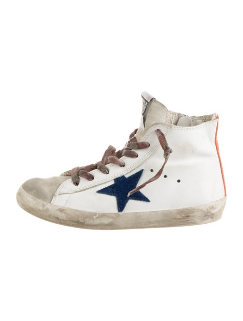 Golden Goose Leather Colorblock Pattern Sneakers