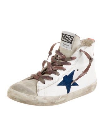 Golden Goose Leather Colorblock Pattern Sneakers