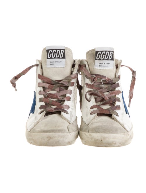 Golden Goose Leather Colorblock Pattern Sneakers