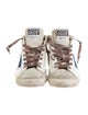 Golden Goose Leather Colorblock Pattern Sneakers