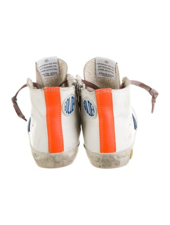 Golden Goose Leather Colorblock Pattern Sneakers