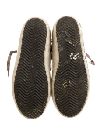 Golden Goose Leather Colorblock Pattern Sneakers