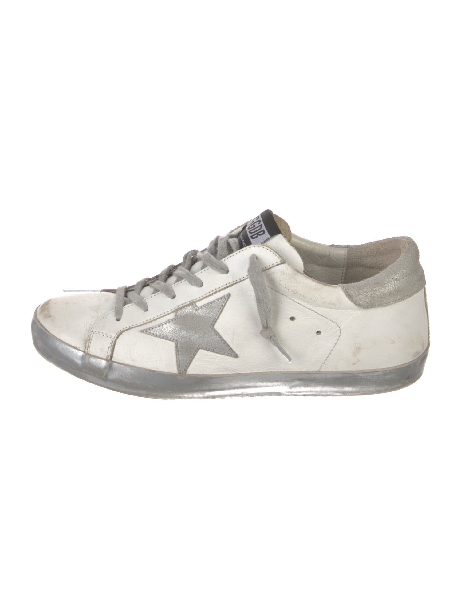 Golden Goose Leather Printed Sneakers