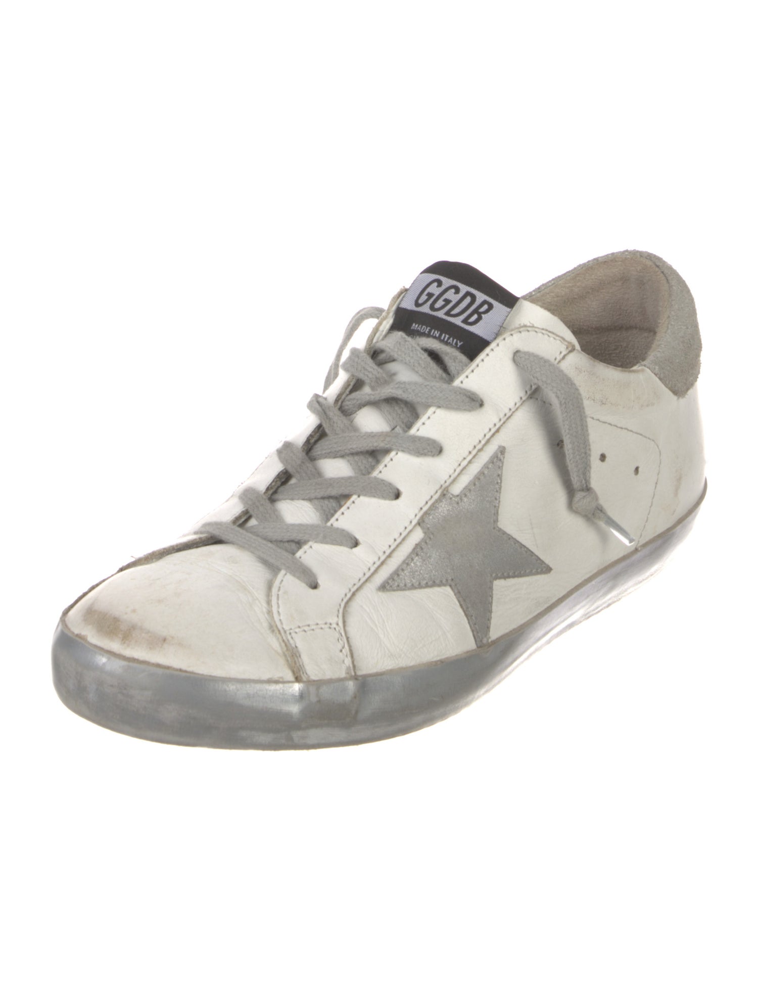 Golden Goose Leather Printed Sneakers