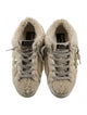 Golden Goose Shearling Glitter Accents Sneakers