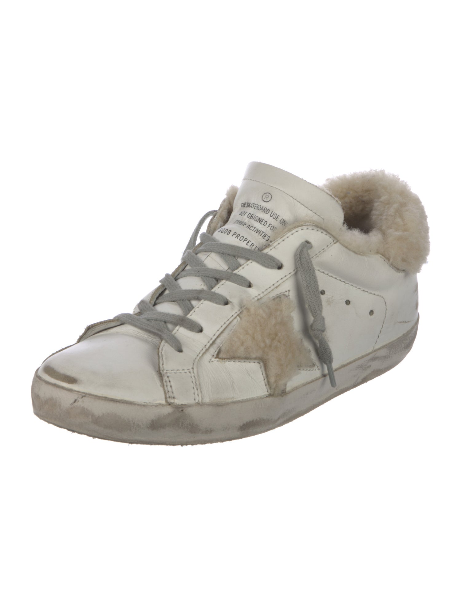 Golden Goose Leather Colorblock Pattern Sneakers