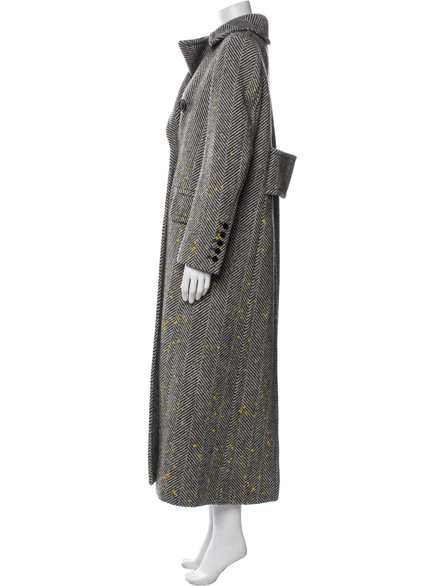 Golden Goose Wool Printed Trench Coat