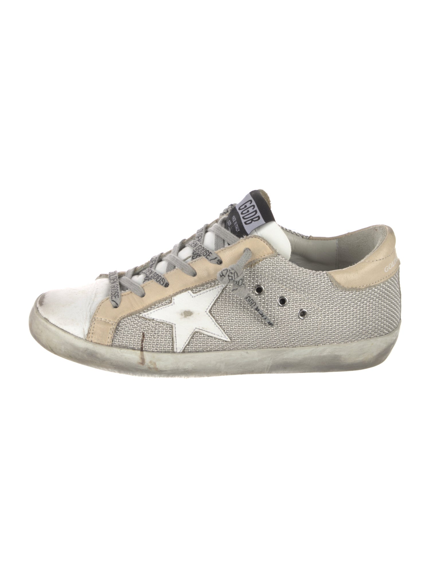 Golden Goose Leather Printed Sneakers