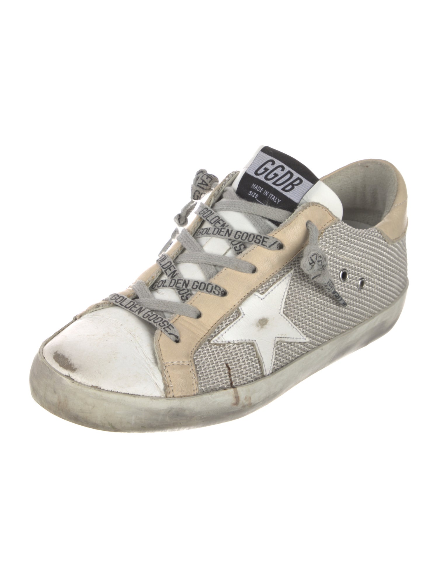 Golden Goose Leather Printed Sneakers