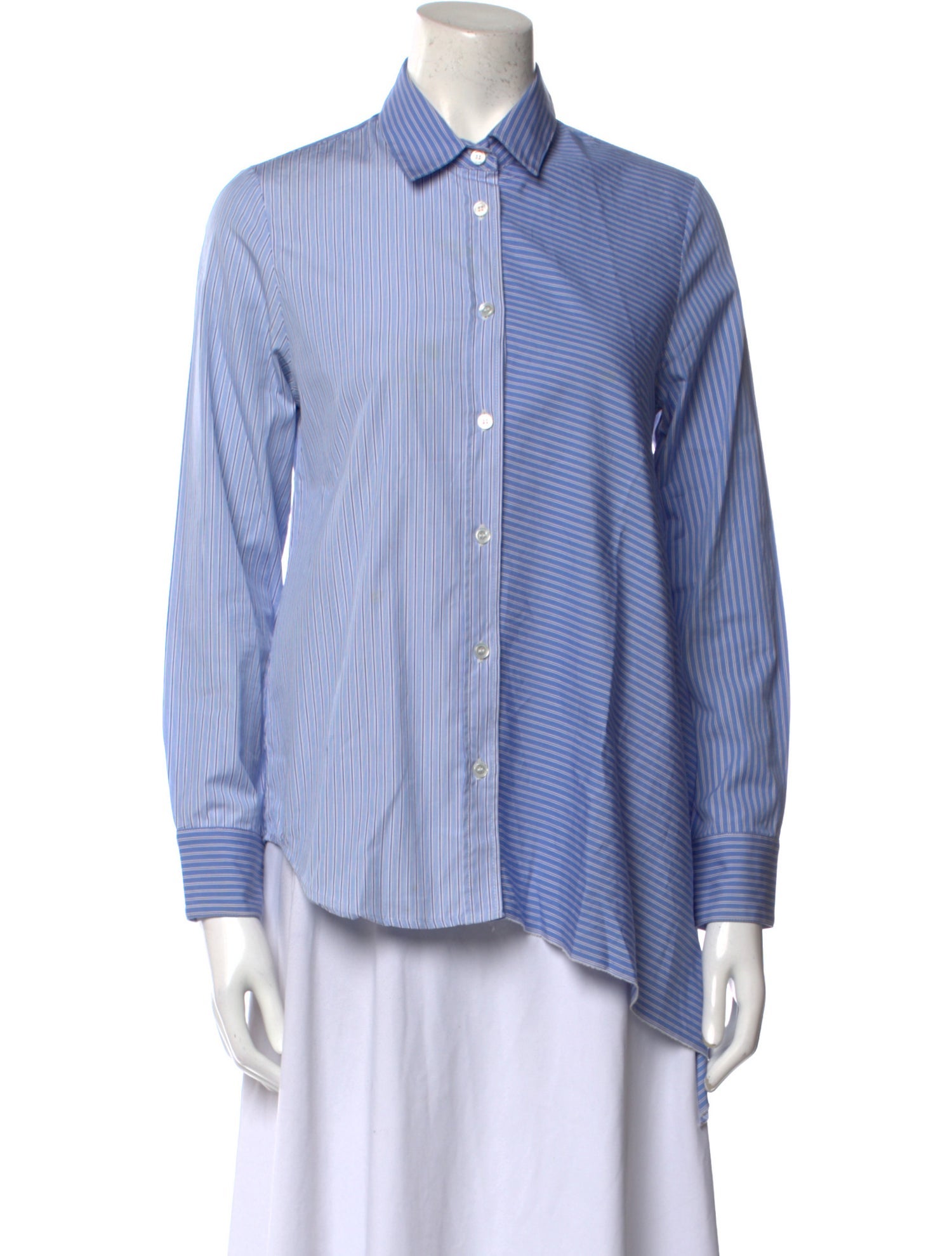 Golden Goose Striped Long Sleeve Button-Up Top