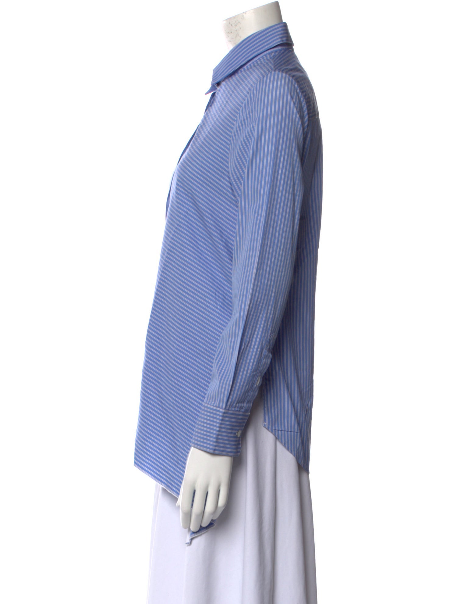 Golden Goose Striped Long Sleeve Button-Up Top