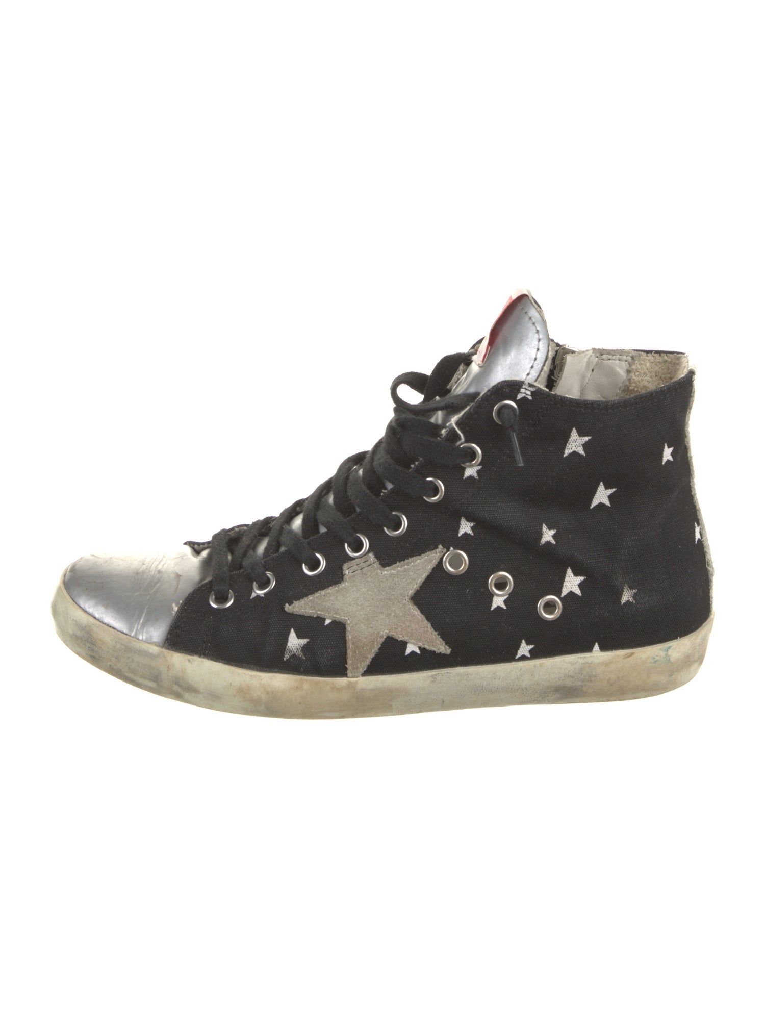 Golden Goose Canvas Distressed Accents Sneakers
