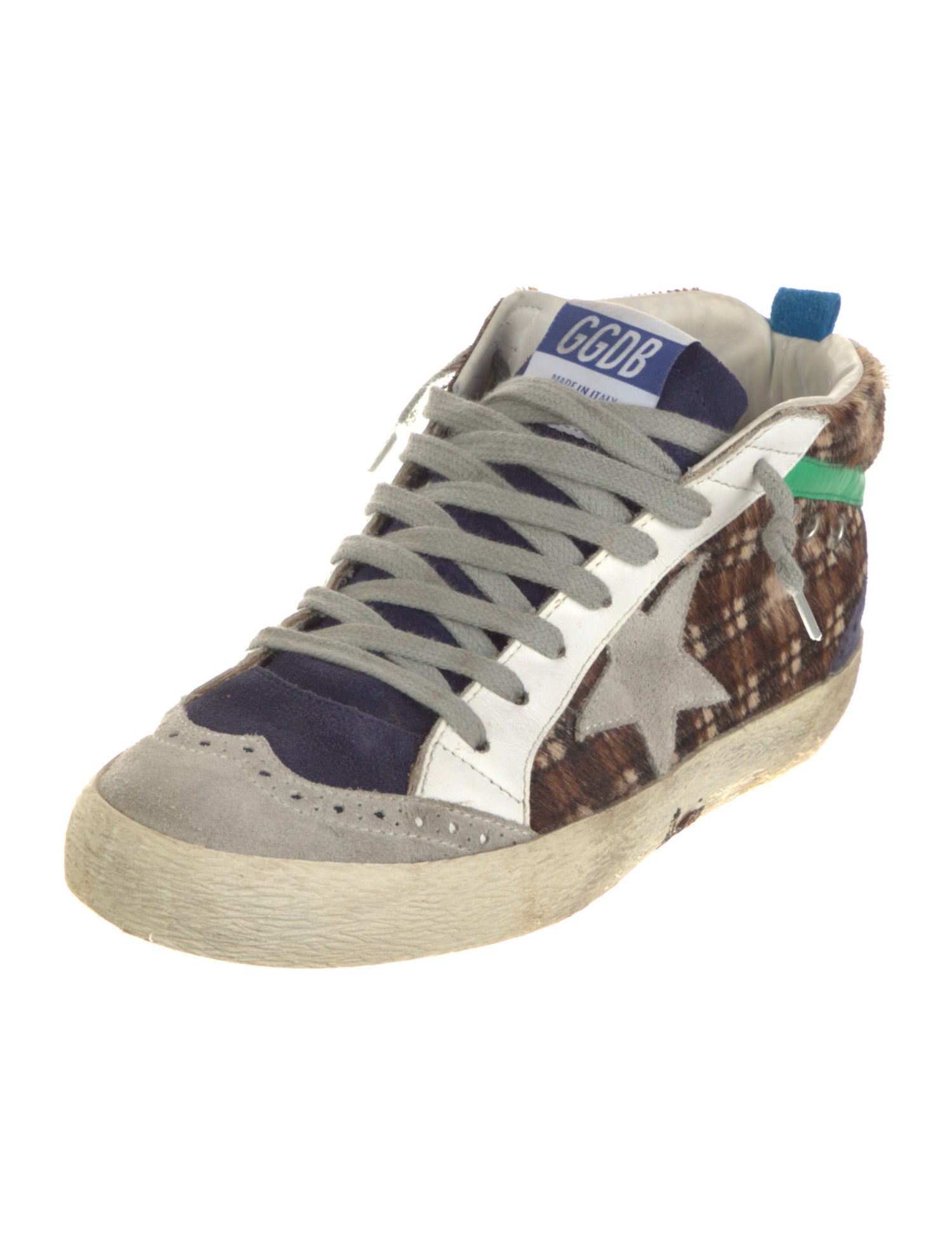 Golden Goose Ponyhair Printed Sneakers