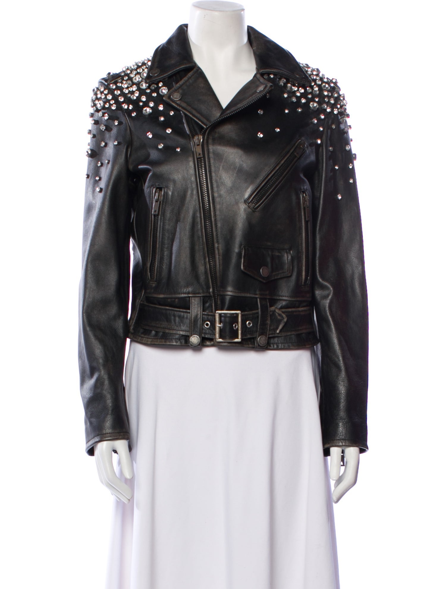 Golden Goose Leather Biker Jacket