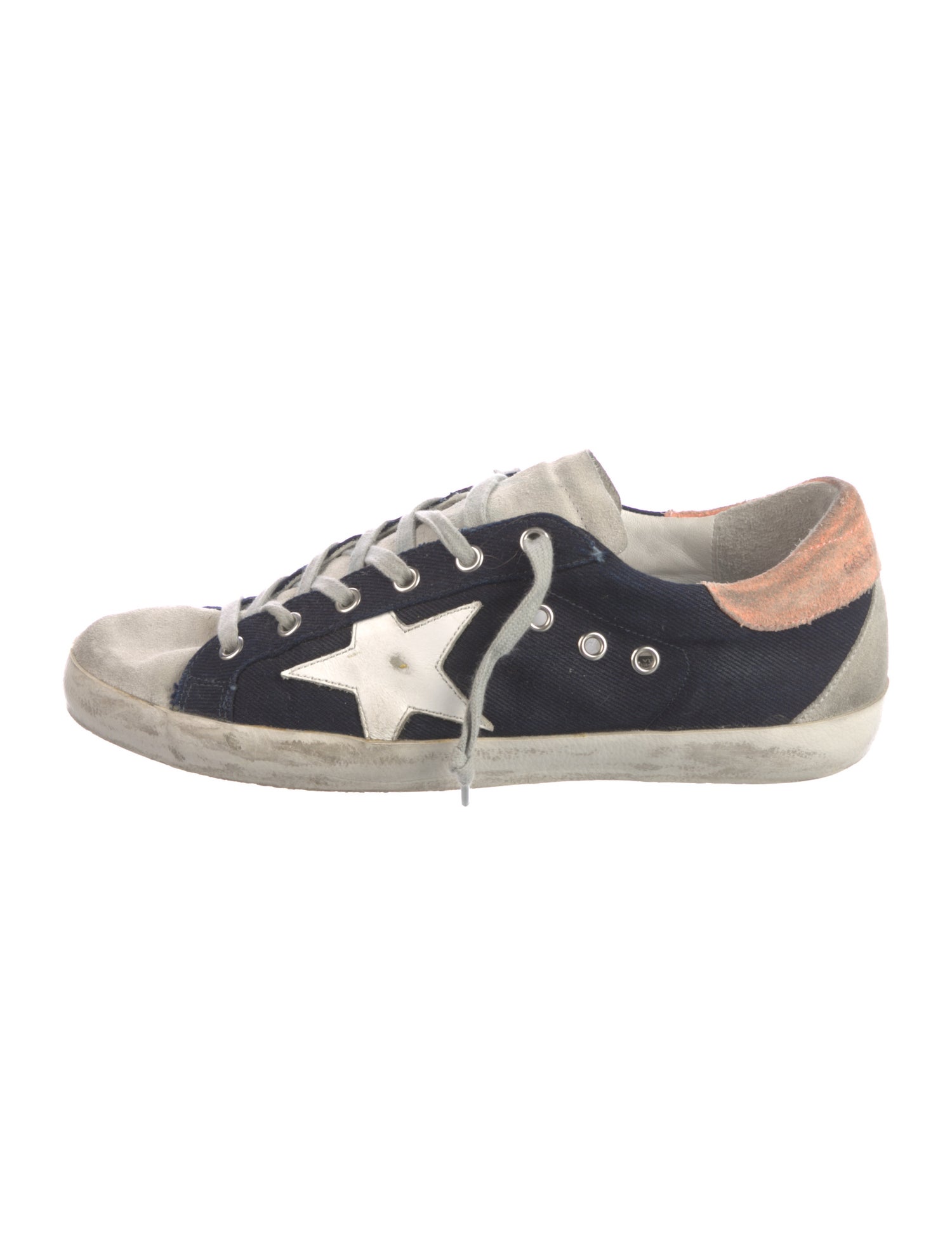 Golden Goose Suede Colorblock Pattern Sneakers
