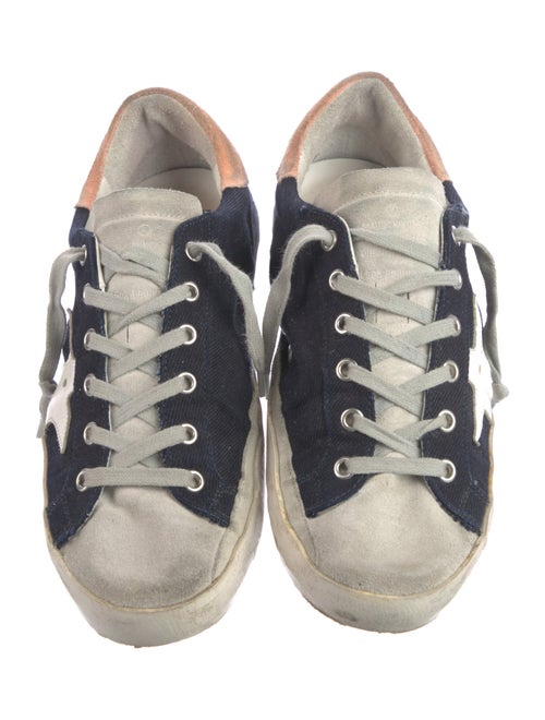 Golden Goose Suede Colorblock Pattern Sneakers
