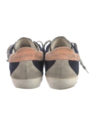 Golden Goose Suede Colorblock Pattern Sneakers