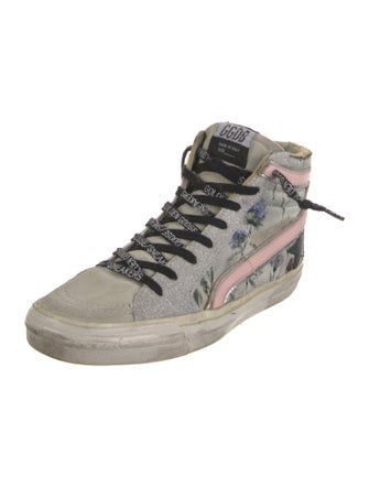 Golden Goose Canvas Printed Sneakers