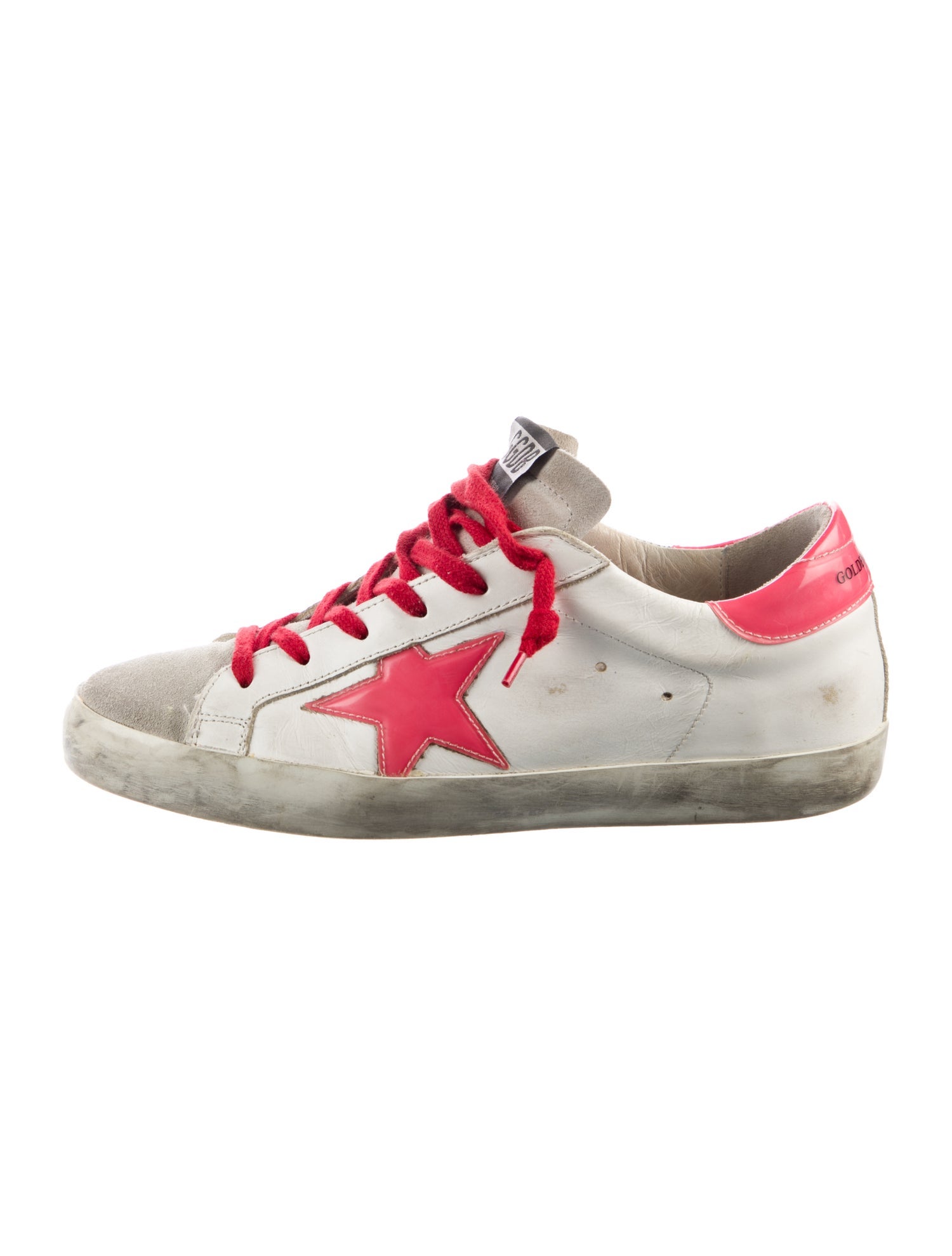Golden Goose Leather Colorblock Pattern Sneakers