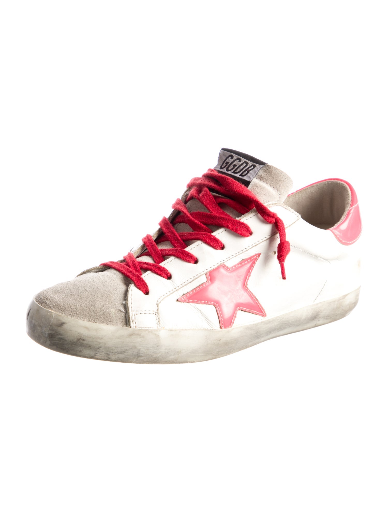 Golden Goose Leather Colorblock Pattern Sneakers