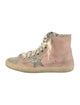 Golden Goose Leather Colorblock Pattern Sneakers