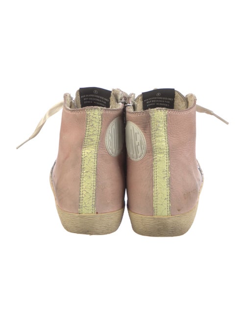 Golden Goose Leather Colorblock Pattern Sneakers