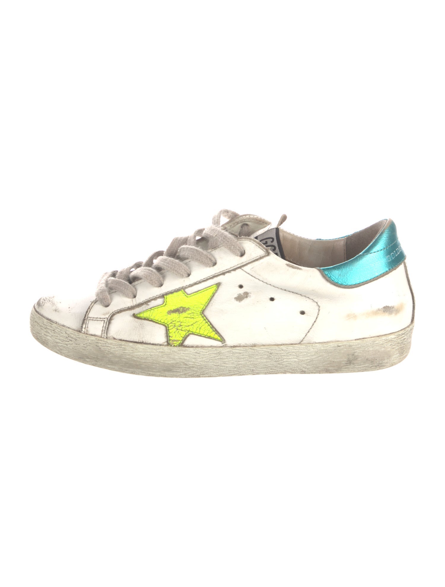 Golden Goose Leather Animal Print Sneakers