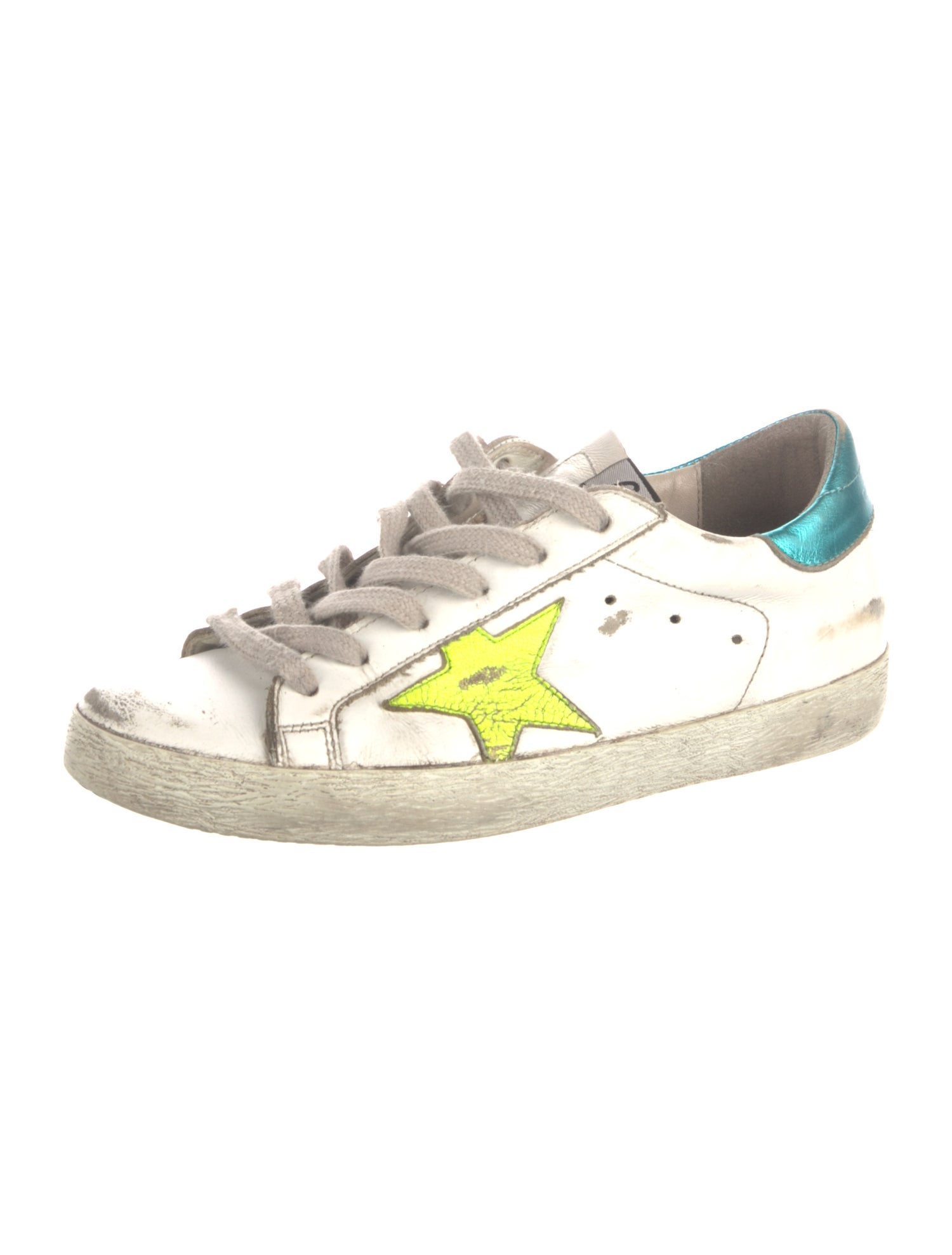 Golden Goose Leather Animal Print Sneakers