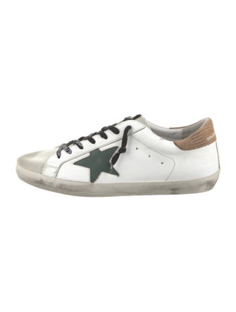 Golden Goose Leather Distressed Accents Sneakers