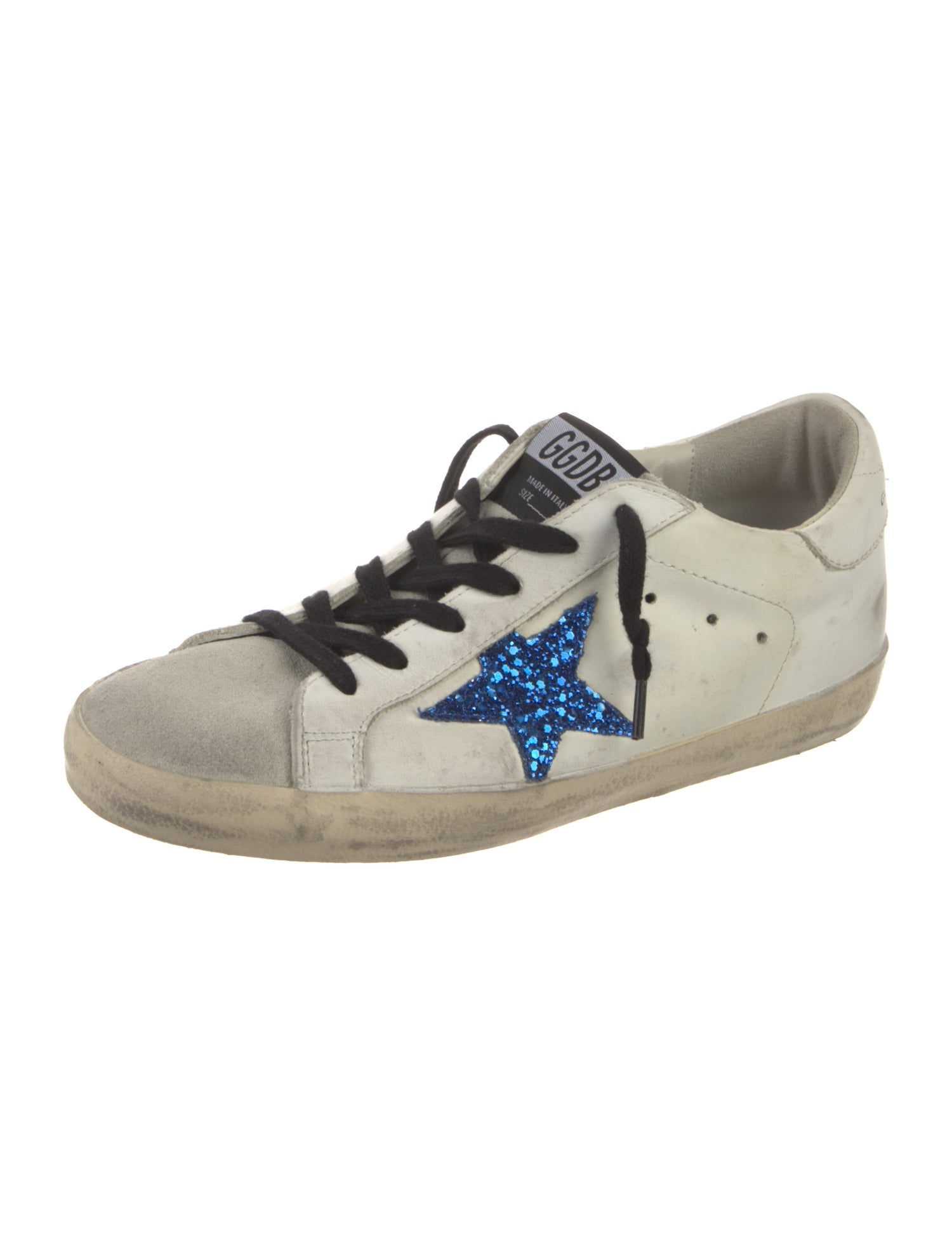 Golden Goose Leather Colorblock Pattern Sneakers