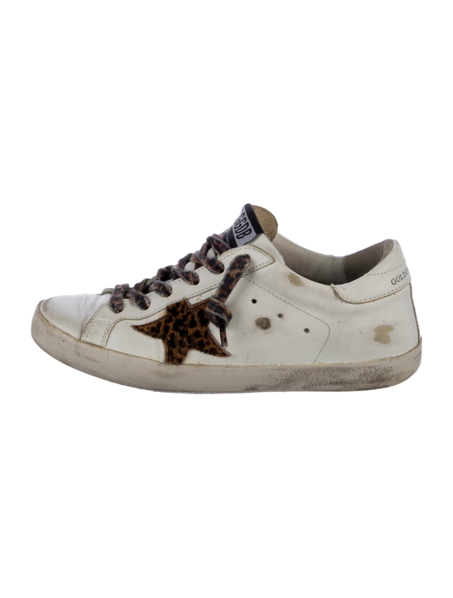 Golden Goose Leather Printed Sneakers