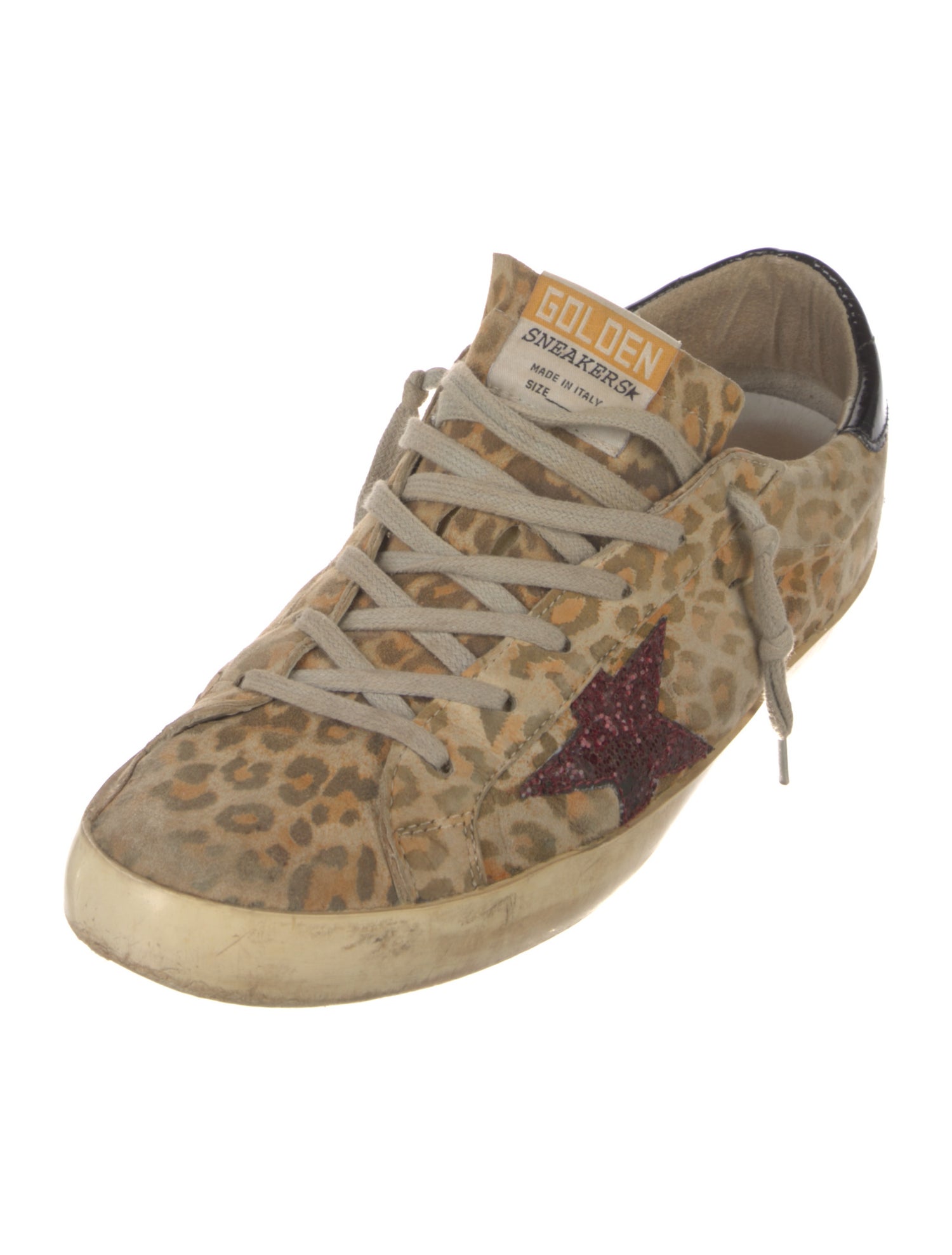Golden Goose Suede Animal Print Sneakers