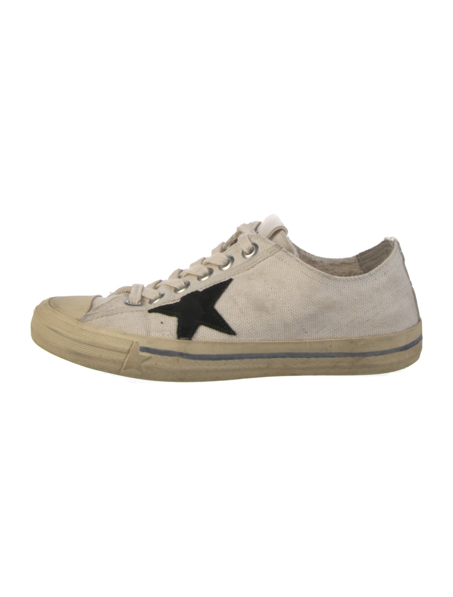 Golden Goose Canvas Distressed Accents Sneakers