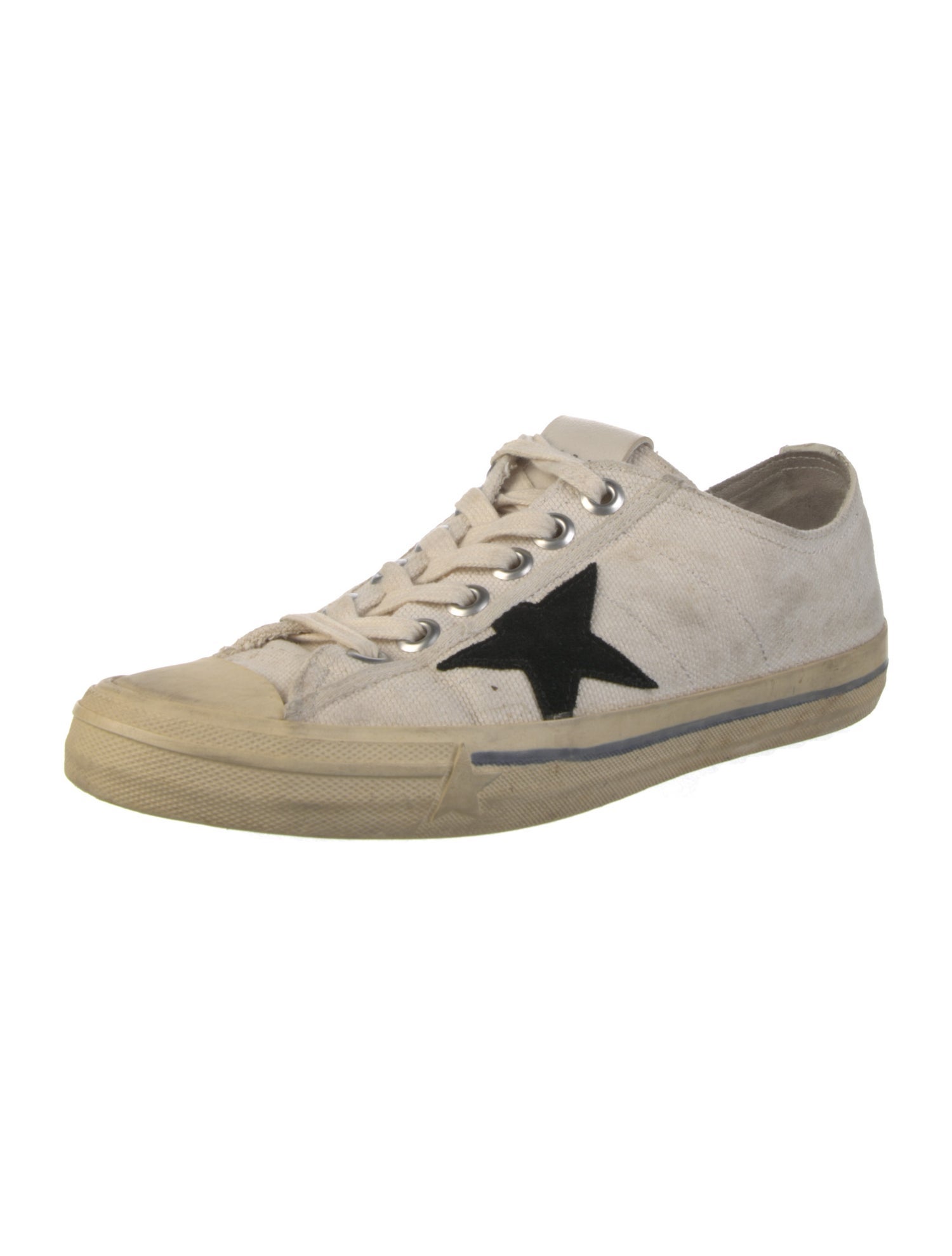 Golden Goose Canvas Distressed Accents Sneakers