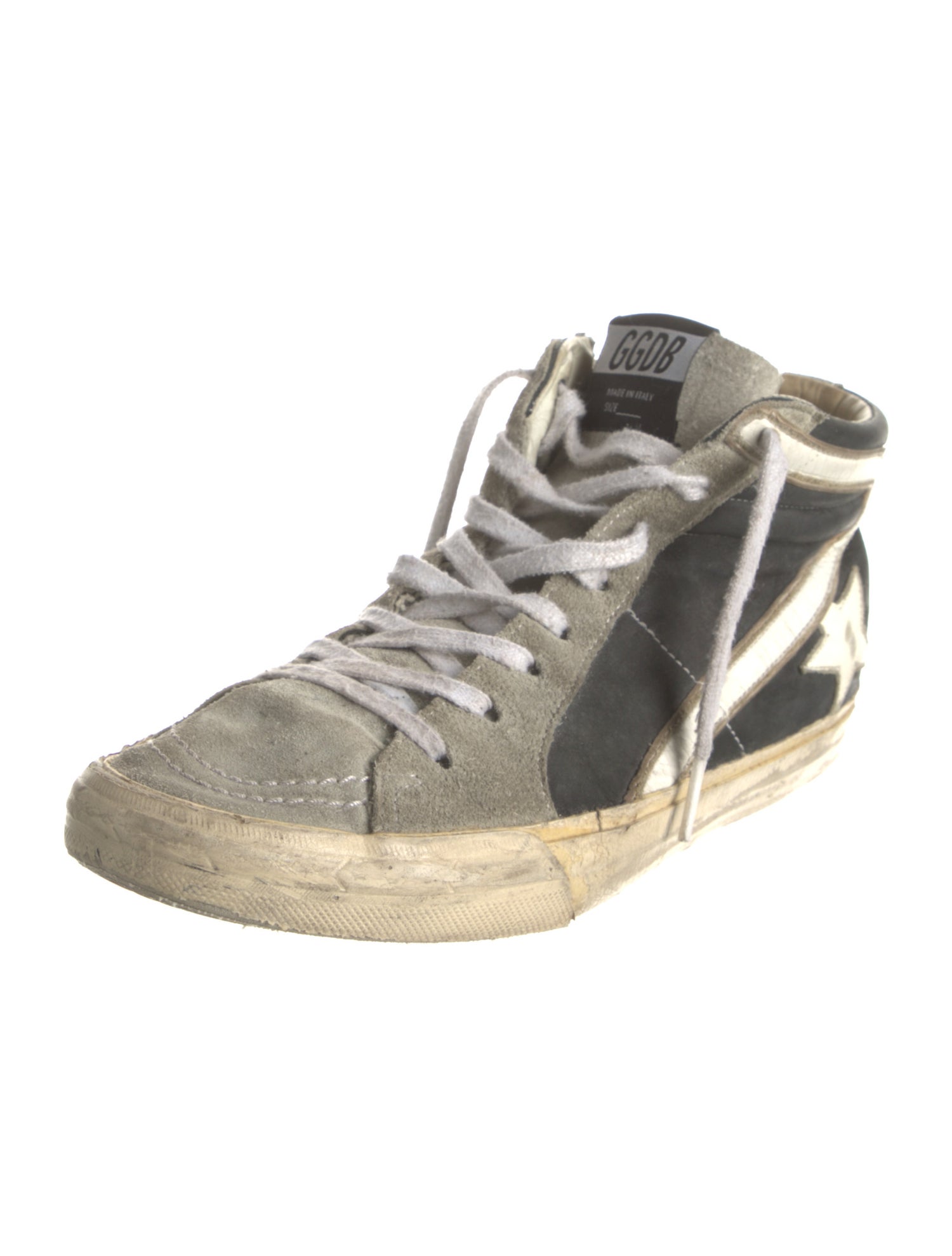 Golden Goose Suede Colorblock Pattern Sneakers