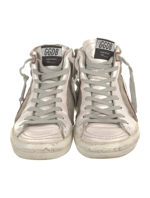 Golden Goose Suede Colorblock Pattern Sneakers