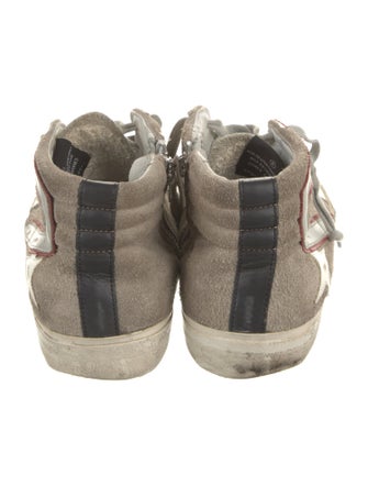 Golden Goose Suede Colorblock Pattern Sneakers
