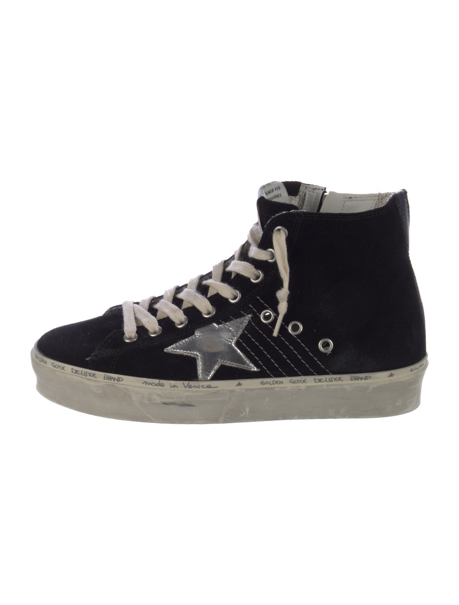 Golden Goose Suede Distressed Accents Sneakers
