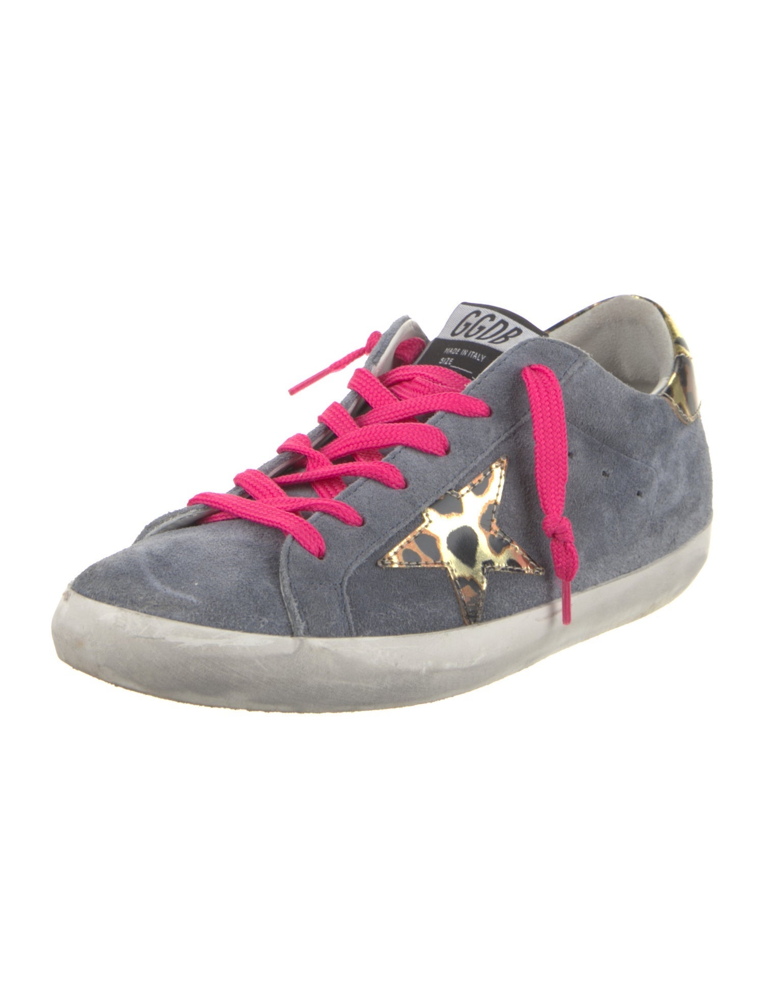 Golden Goose Suede Animal Print Sneakers